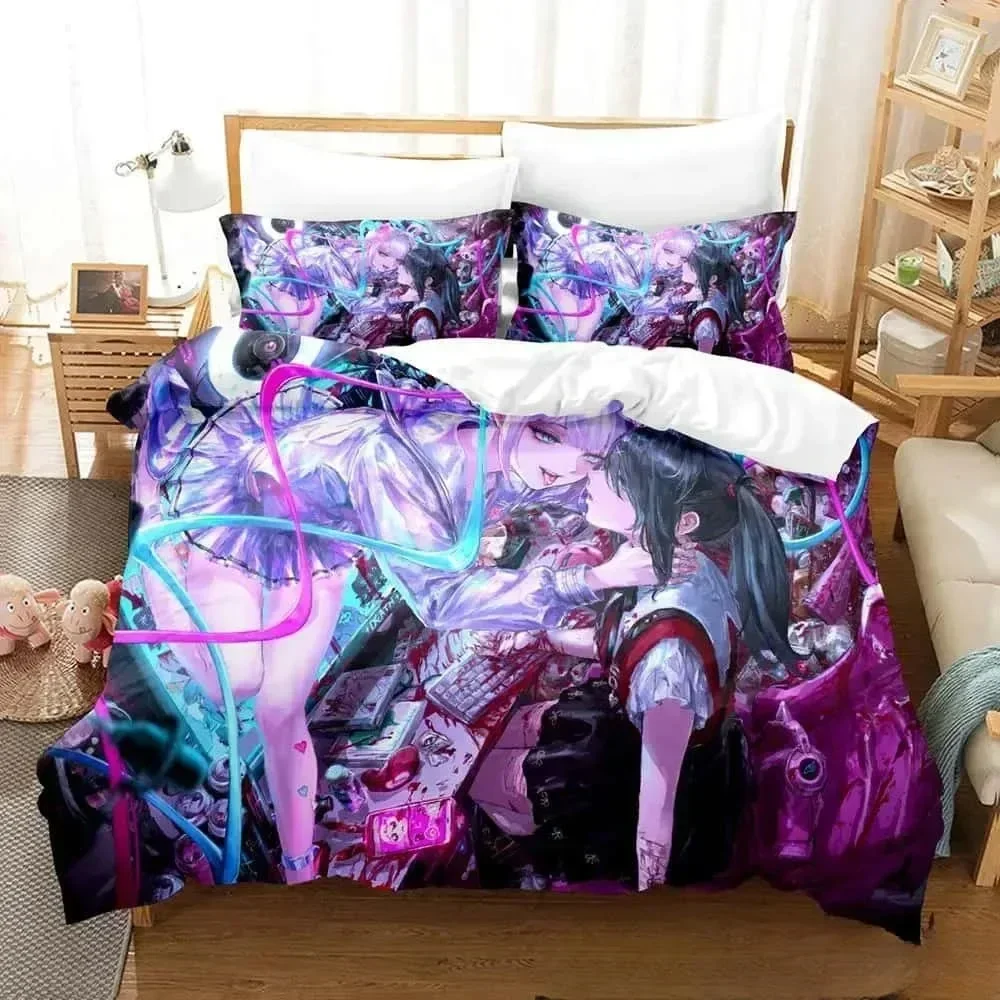 

3D Print Anime Needy Streamer Overload Bedding Set Boys Girls Twin Queen King Size Duvet Cover Pillowcase Bed boys Adult