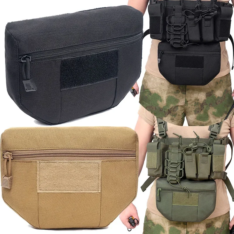 Tactical Molle Chest Rig Drop Dump Pouch Bag For CRM CRX D3 Vest Armor Carrier Storage Hunting Universal Accessory Bag