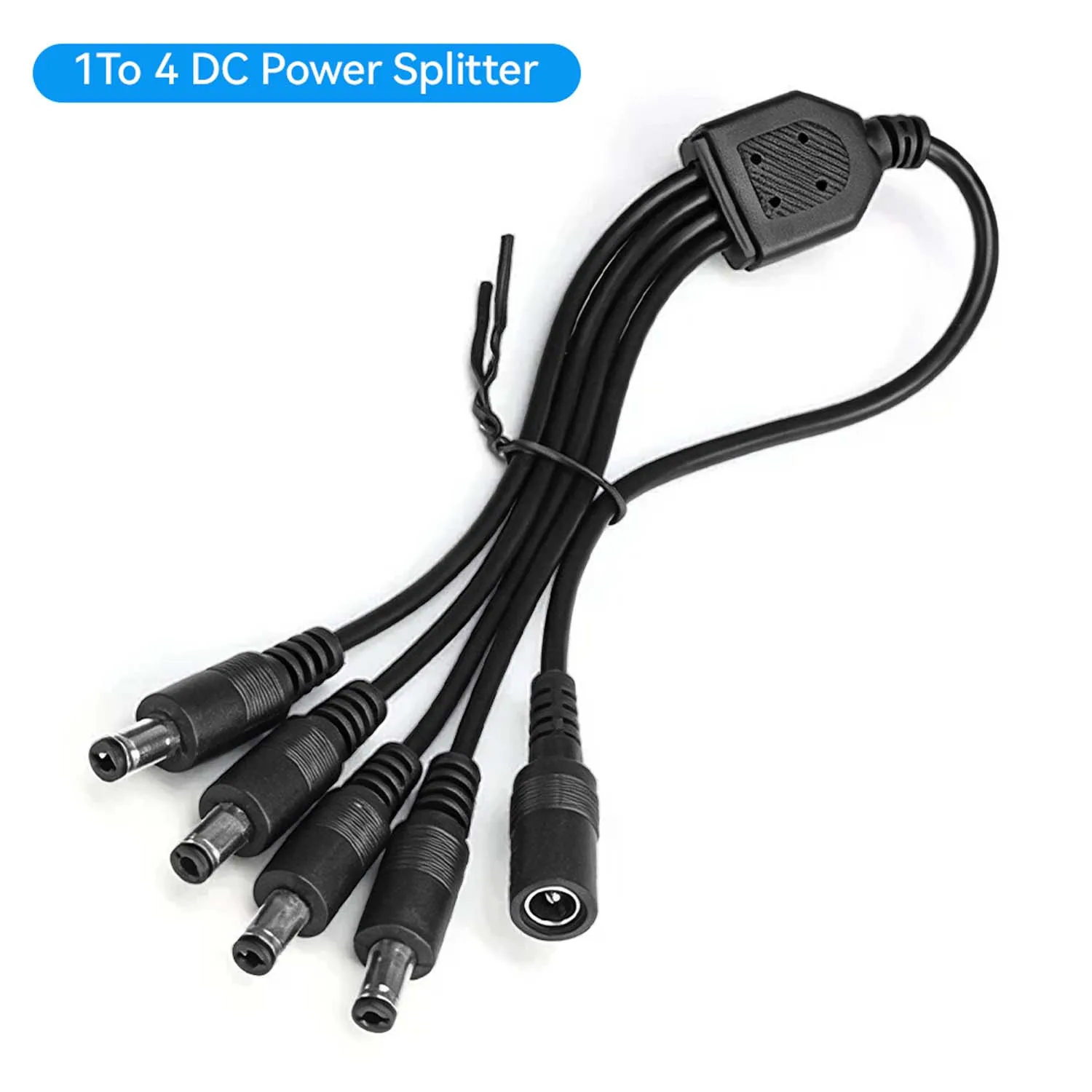 5.5x2.1mm 1 to 3/4/5 Way DC Power Adapter Cable 5V 12V for CCTV Camera LED Strip Lights Security Camera DVR NVR System