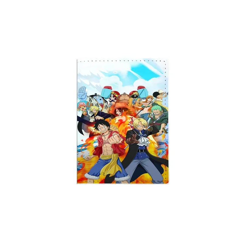 Cartoon Travel Accessories One Piece  Luffy Zoro Passport Holder PU Leather Women Travel Passport Cover Case Card ID Holders