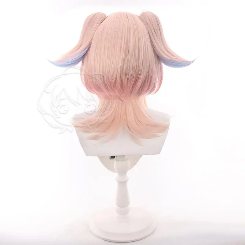Anime Genshin Impact Linnea Damen Cosplay Perücken Kostüme Kopfbedeckung 50cm Lange Simulierte Kopfhaut Dicke Gemischte Voluminöse Lange Haarperücken – Detail 6