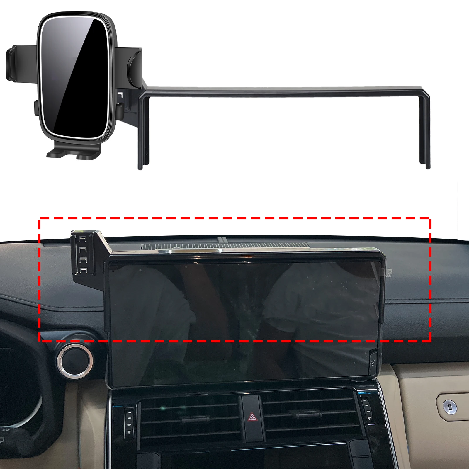 

fit for Toyota Land Cruiser LC300 2022-2024 (Screen with USB) Custom Fit Phone Holder Mount Dashboard Screen Base No Drill Car