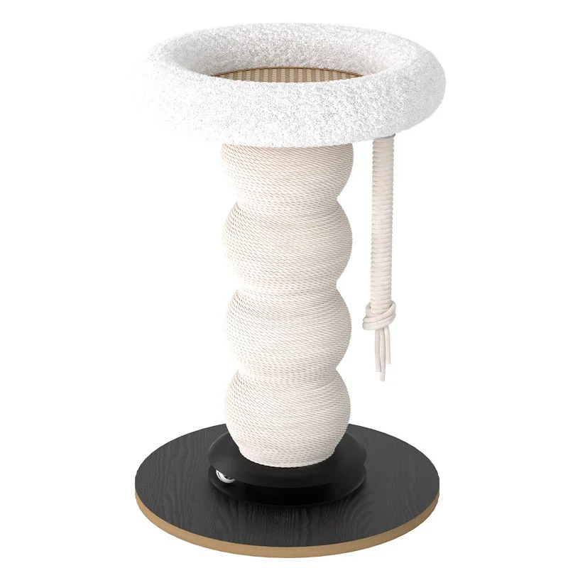 Árbol rascador nórdico para gatos de interior con cama y sisal - imagen 5