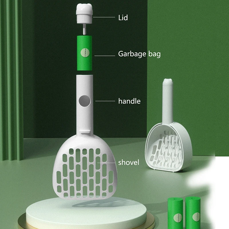 개 고양이 배변 삽 다기능 깊은 대용량 배변 국자 홀더 애완 동물 청소 용품 도구 고양이 화장실 제품