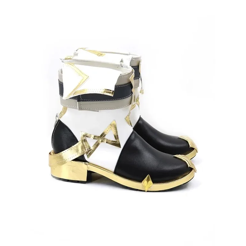 2025 لعبة Genshin تأثير Sethos تأثيري أحذية أنيمي حفلة الهالوين عيد الميلاد زي الدعائم النساء الرجال أحذية طويلة #4