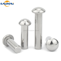 10/50pcs M0.8 M1 M1.2 M1.4 M1.6 M2 M2.5 M3 M4 M5 M6 A2-70 304 Stainless Steel Button Round Head Solid Rivet Self Plugging GB867