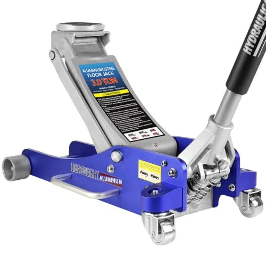 

3-тонный быстродействующий алюминиевый домкрат с двойными поршнями и усиленной подъемной штангой