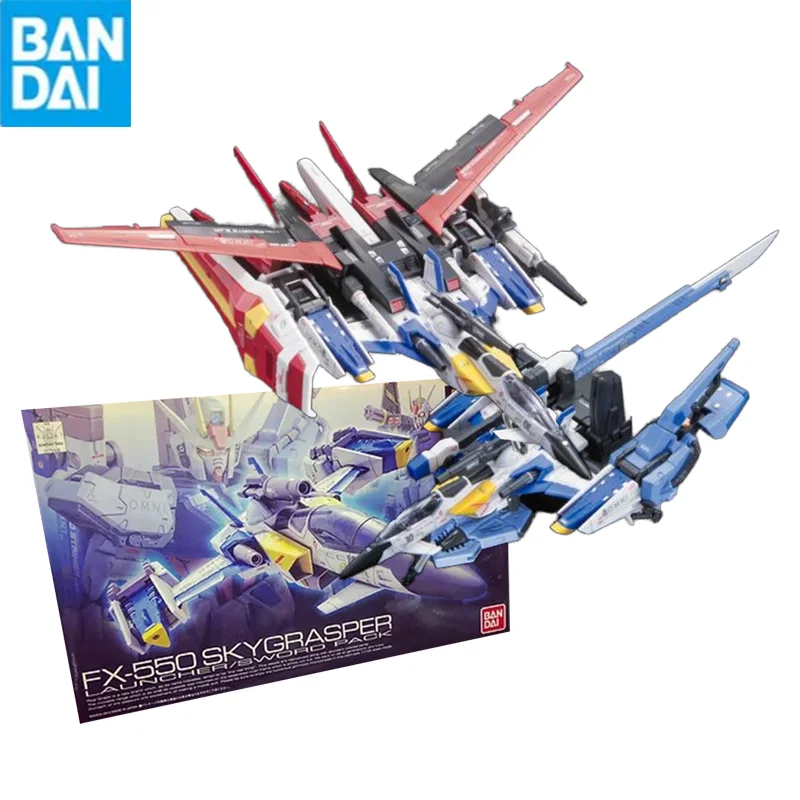 Bandai Gunpla Rg 1/144 Fx-550 Skygrasper Launcher/sword Pack Gundam Assembly Model Collectible Anime Robot Kits Models Kids Gift