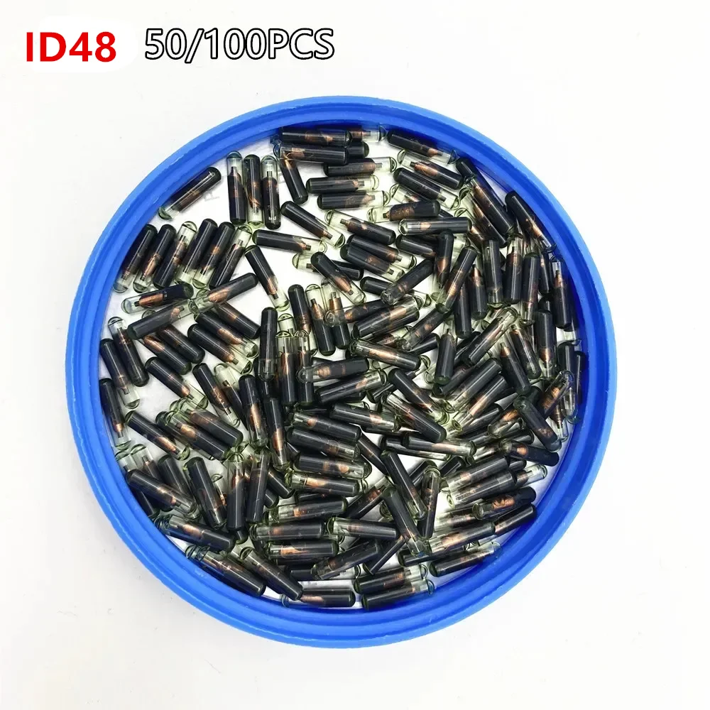 Wholesale 50 100pcs aftermarket ID48 ID 48 transponder chip Car Key Chip Blank OEM ID48 Glass Blank OEM Unlock Chip
