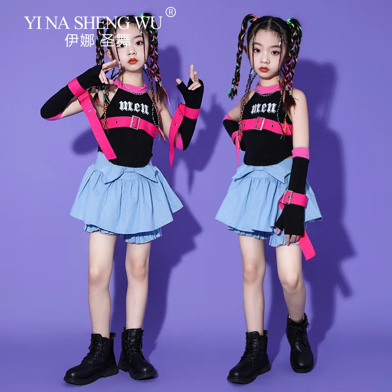 Mädchen Jazz Dance Kostüm Mode Anzug Hip Hop Street Dance Cheerleading Dance Performance Kleidung Kind Laufsteg Konzert Outfits