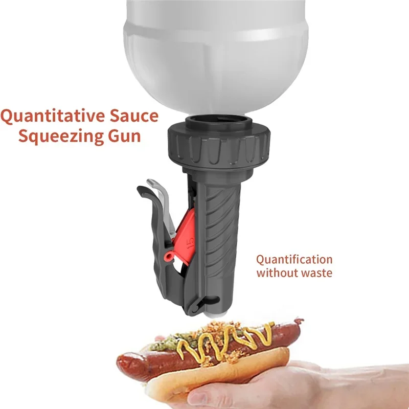 A74G Quantitative Control Sauce Dispenser Nozzle, 5.5L Food Dispenser Accessory, Replacement Nozzle for Sauce Dispensing Use