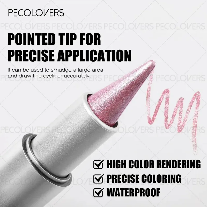 Stylo fard à paupières coloré, rendu des couleurs élevé, maquillage accrocheur, pour fêtes de vacances et usage quotidien, cosmétiques pour les yeux, 1 pièce