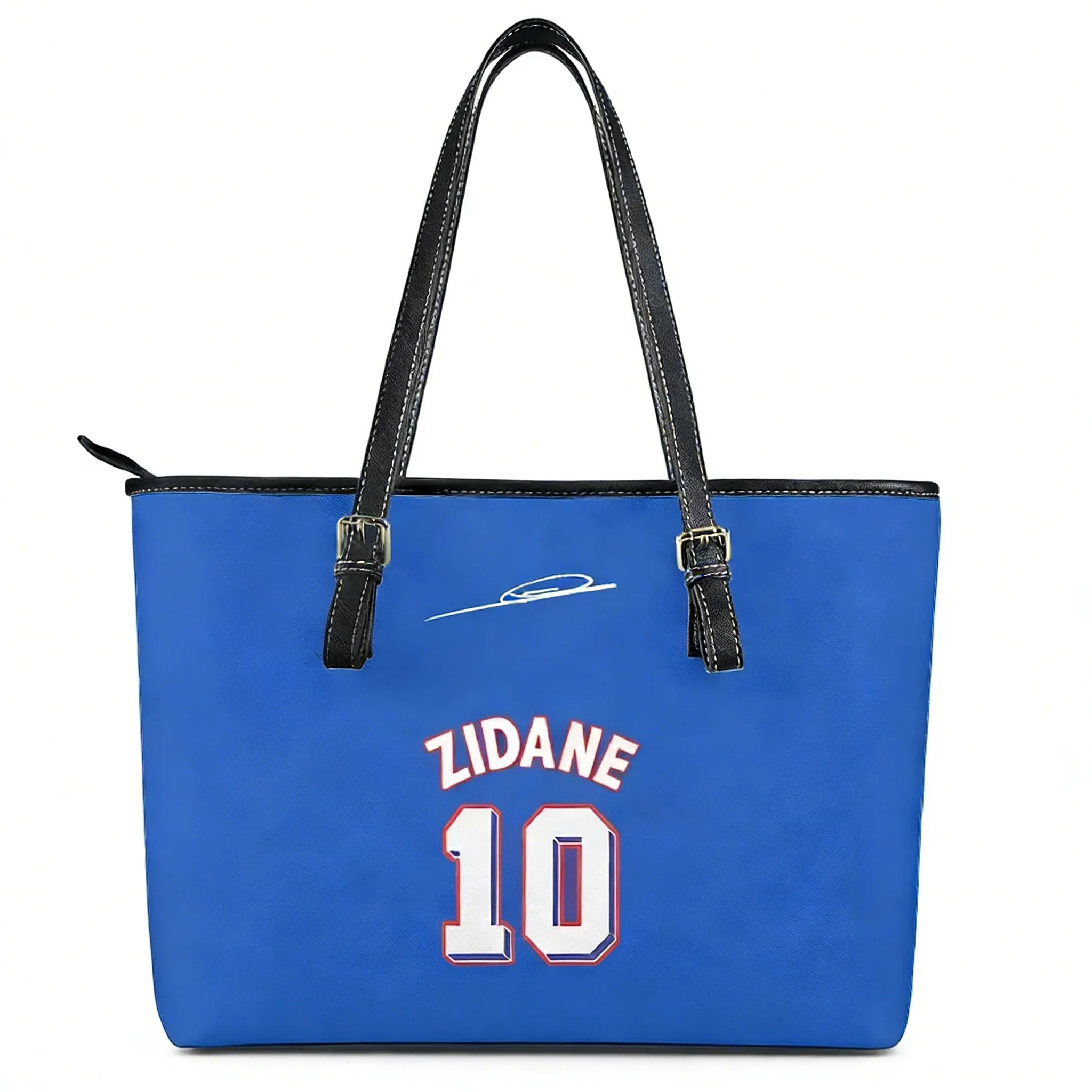 

Сумка-тоут Zidane №10, женская и мужская, высококачественная, с персонализированным изображением, из искусственной кожи, с изображением футбольной звезды Франции, сумка для покупок, подарочная сумка