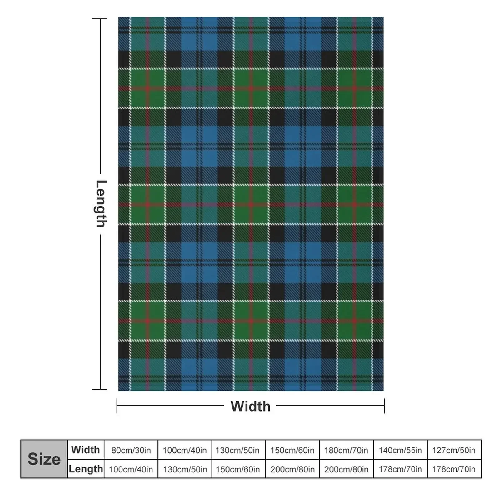 Colquhoun Cowans Tartan Throw Blanket Flannel Camping Soft Plush Plaid Multi-Purpose Blankets