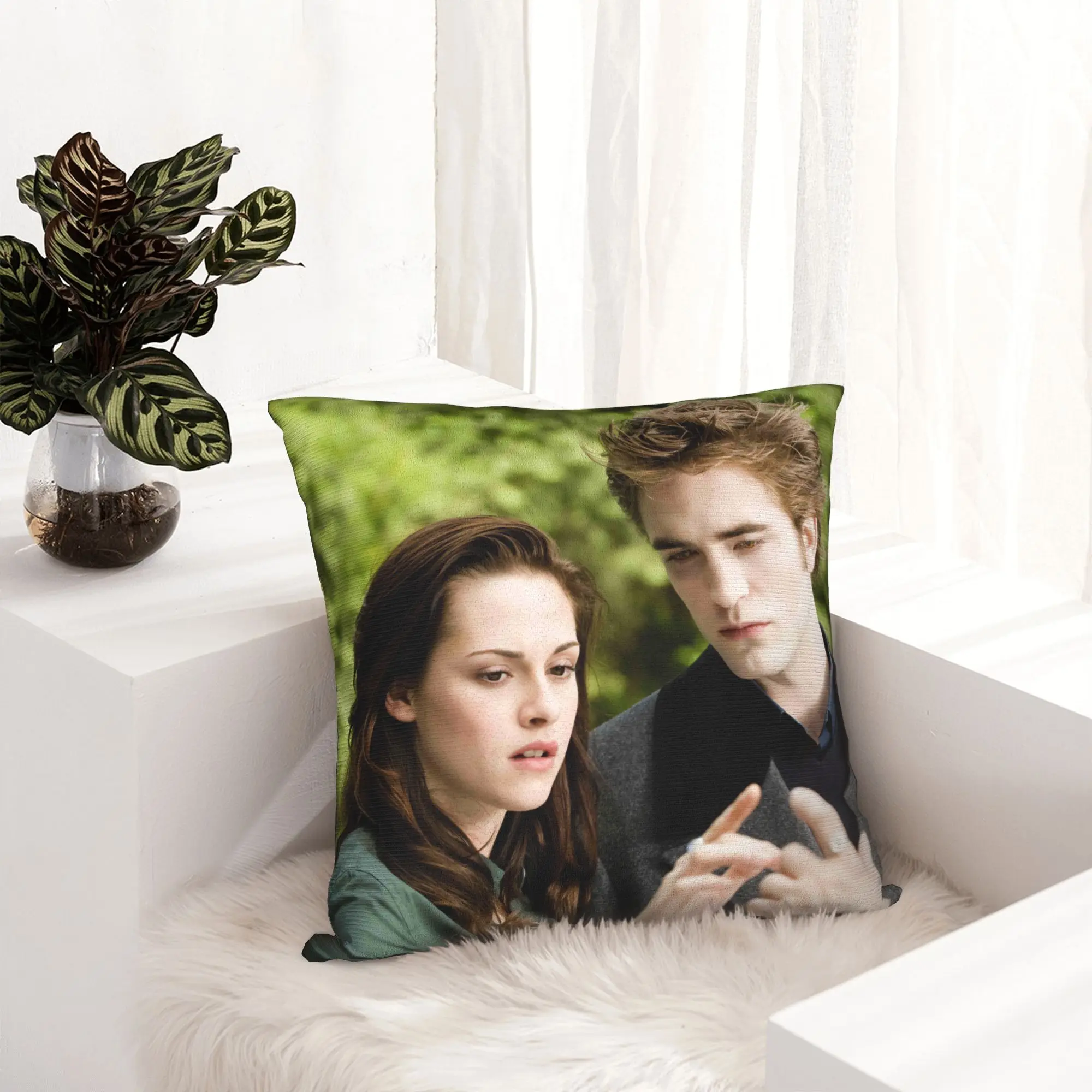 Twilight Edward Bella Pillowcase Double-sided Printing Cushion Cover Gift  Throw Pillow Case Cover Chair Square