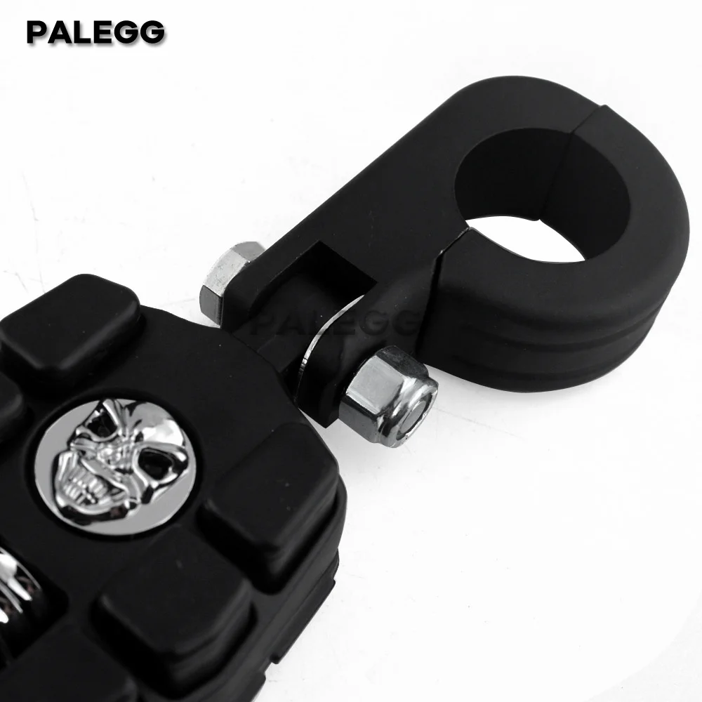 Motorcycle 32mm/ 38mm Highway Pegs Engine Guard Bar Clamp Footrest Foot Pegs Pedal For Harley Suzuki Yamaha Cafe Racer Universal view 4