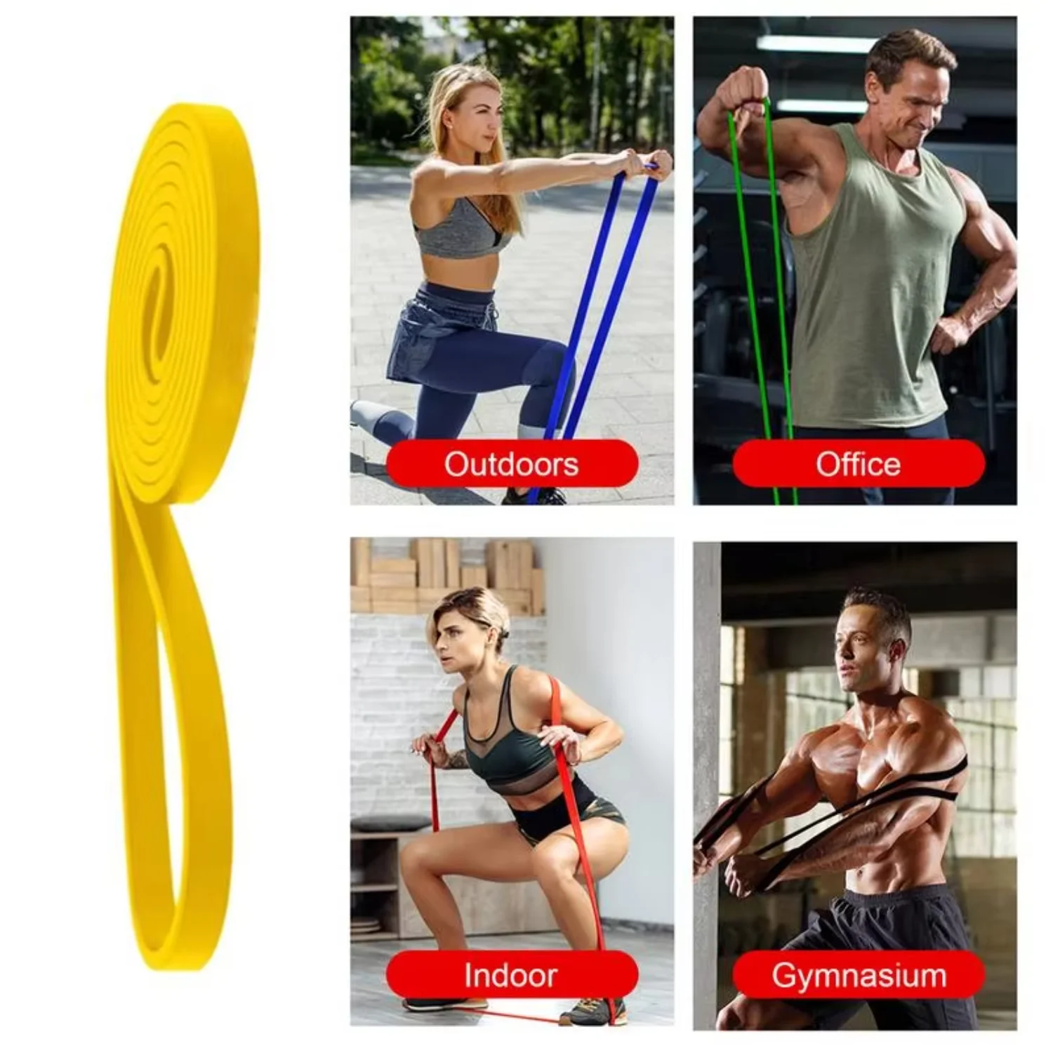 Stretch Resistance Band Exercise Expander Elastic Fitness Band Pull  Assist Bands  Training Pilates  Gym Workout