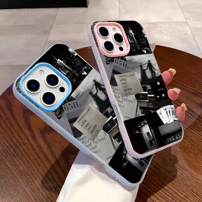 

Модный простой чехол для телефона с рисунком журнала для iPhone 16, 15, 14, 13, 12, 11, противоударный чехол для телефона ProMax, минималистичный чехол