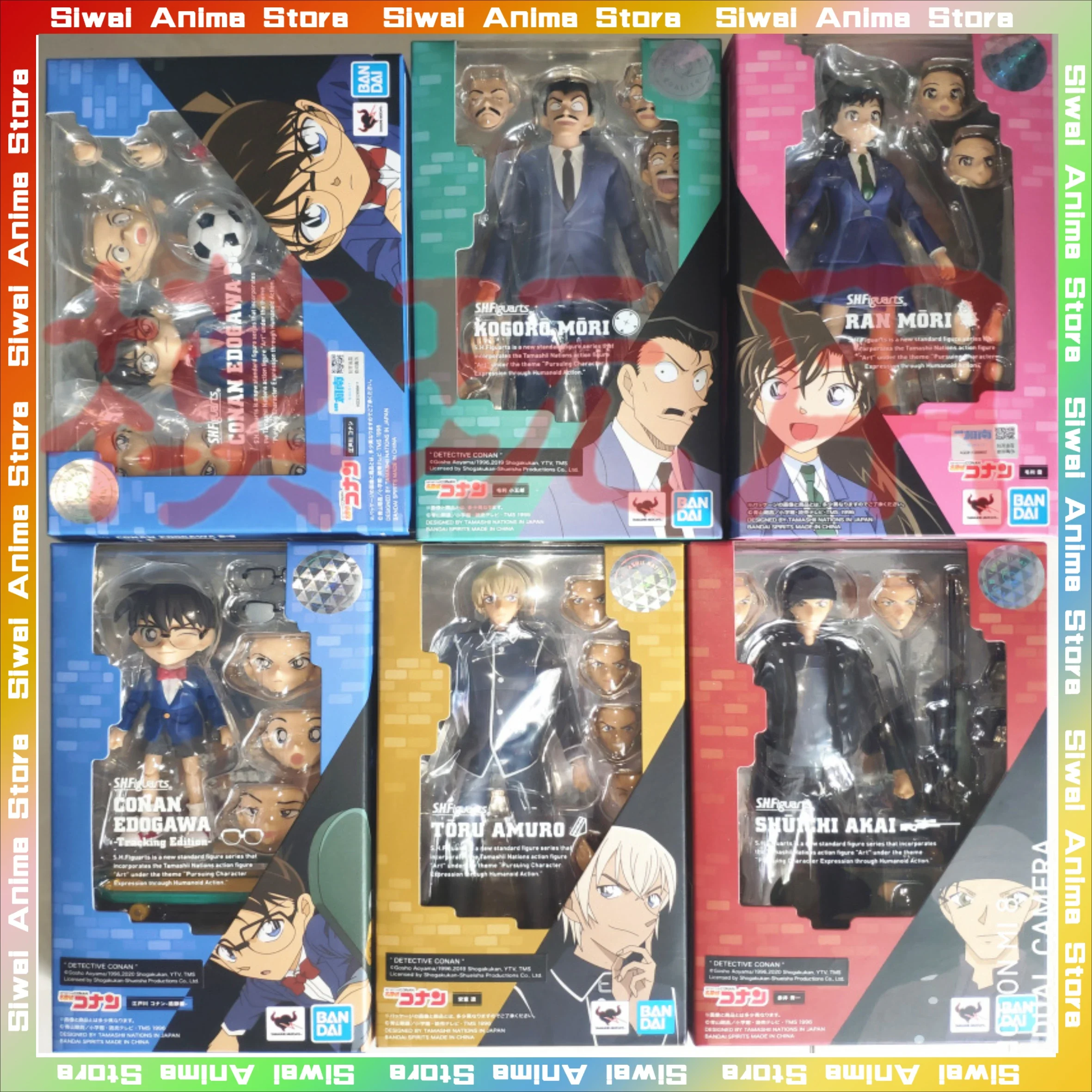 

Оригинальный BANDAI S.H.Figuarts Детектив Конан Мури Ран Конан Эдогава Аниме Фигурки Модель Коллекция Игрушки Подарки