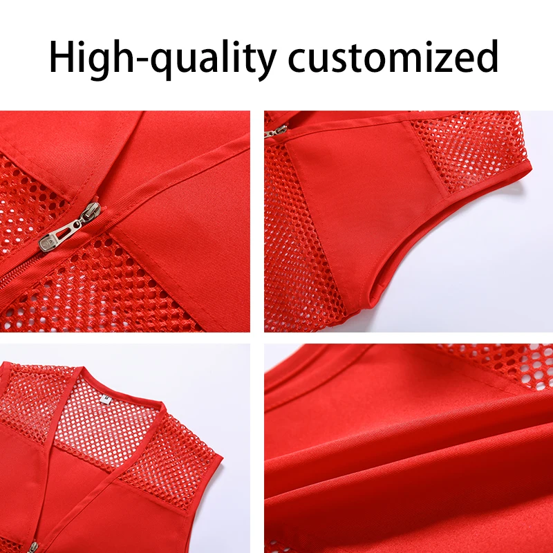 Универсальный летний жилет для работы и отдыха для мужчин и женщин, носимый жилет, сетчатый жилет, высококачественный индивидуальный логотип с принтом текста бренда