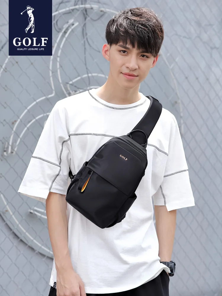 GOLF chest package man inclined shoulder bag fashion popular logo one shoulder bag large chest bag leisure canvas satchel summer