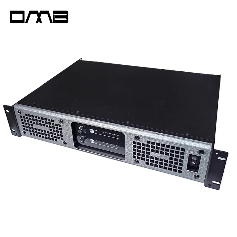 Powerful Class D 1300W 2-Channel Professional Amplifier: Solid Aluminum Heat Sinks, Step Gain Control, LLC Power Switching