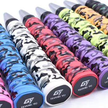 แบดมินตันแร็กเก็ตเทนนิสเบ็ดตกปลาเหงื่อ Anti-Slip Grip เทป Shock Absorption เหงื่อขดลวด Over จักรยาน1.1M