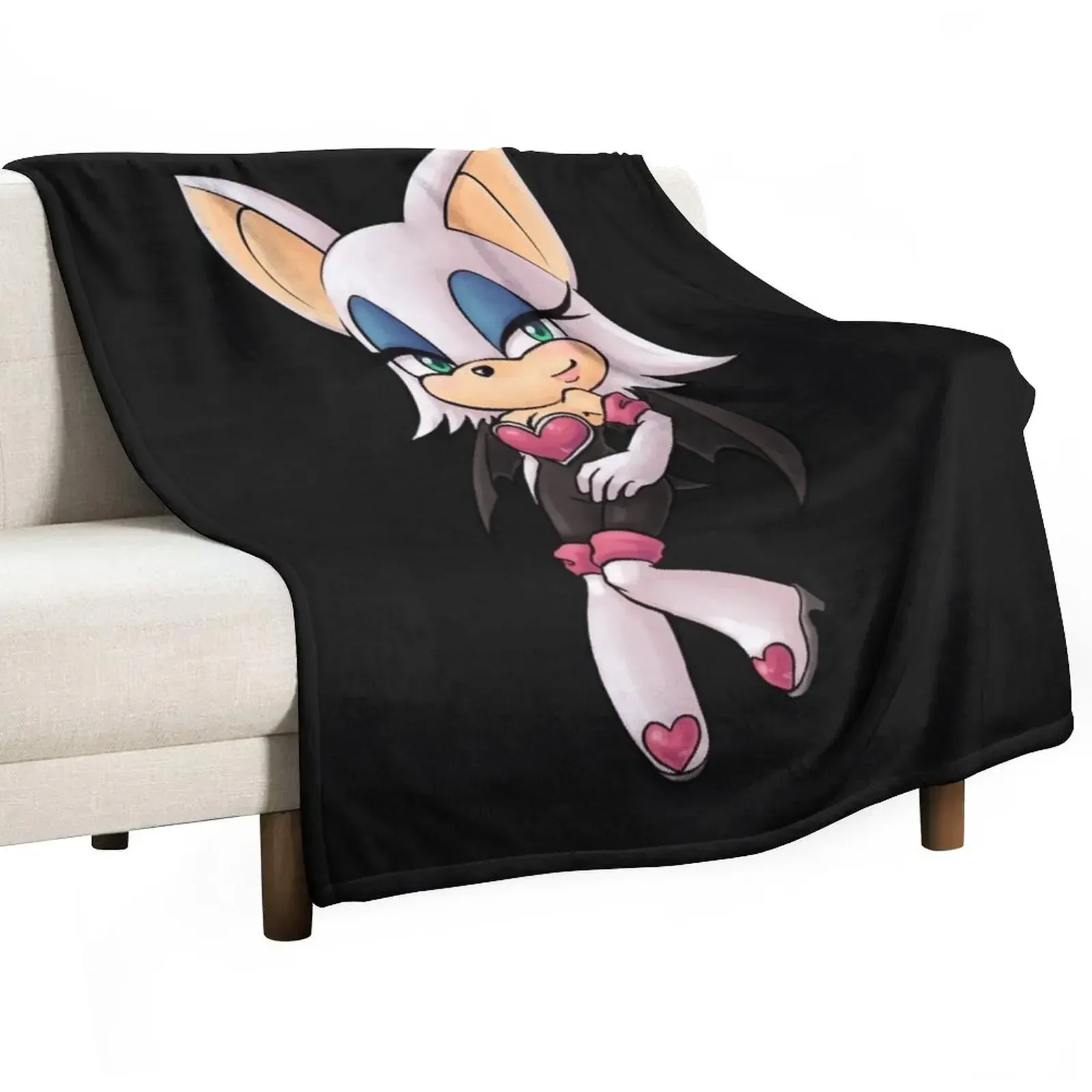 Rouge the BatRouge the bat Rouge the bat Throw Blanket Bed cosplay anime Blankets