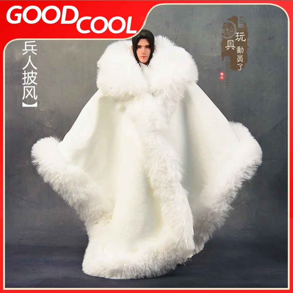 1/6 Scale Male Soldier Li Lianhua's Same Style Cape Big Fur Collar Long Fur Shawl Accessories Fit 12 inch Action Figure Body