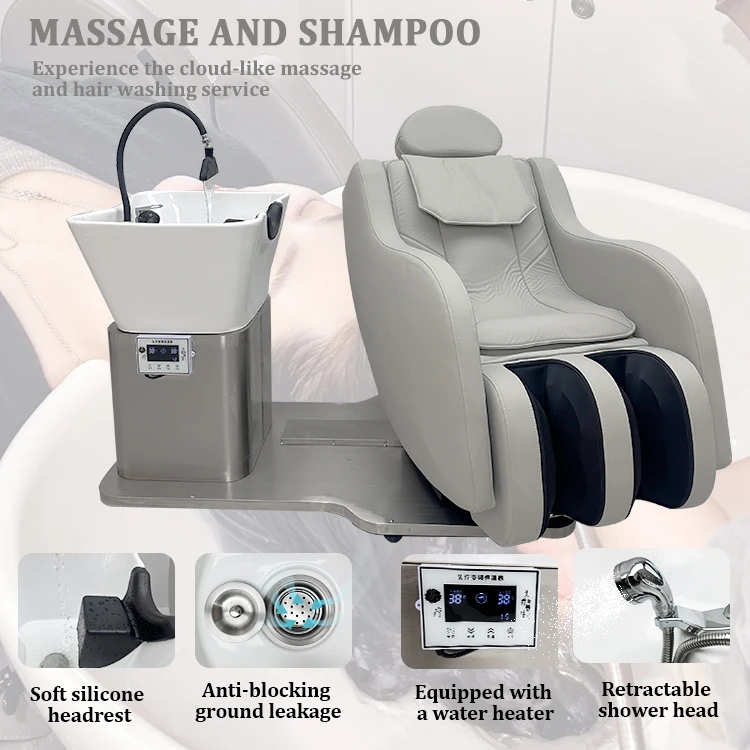 Luxury Salon Combo: Shampoo Unit & Foot Massage Chair