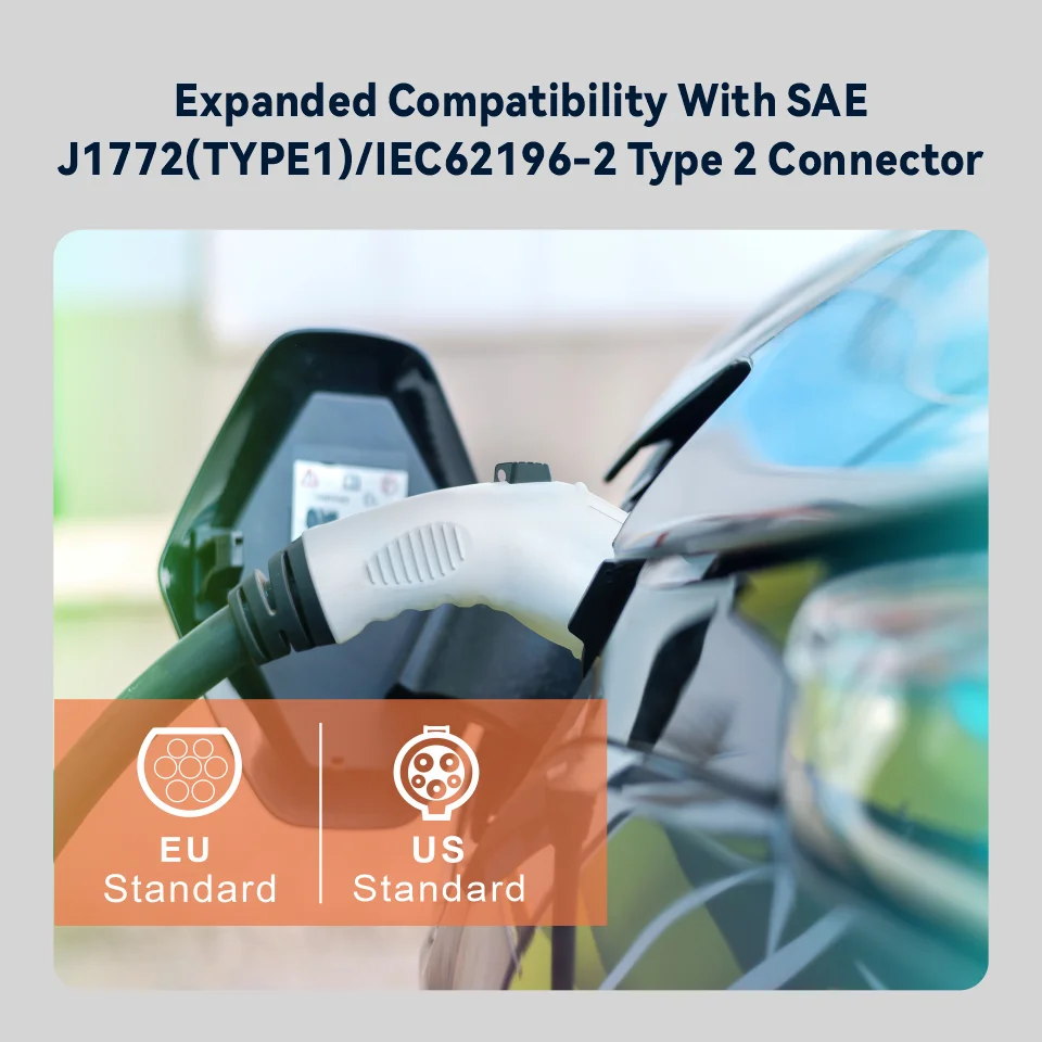 ev chargers SAE J1772 1 phase 230v electric car ev charging station OCPP wallbox ev charger 50A