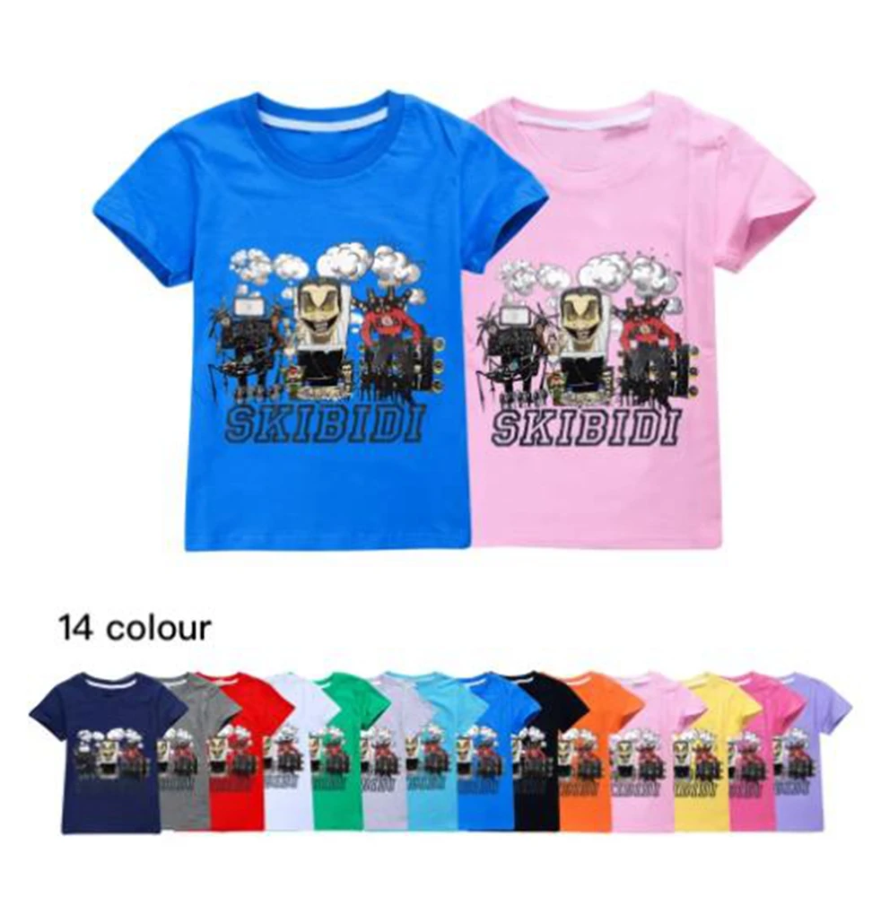 Newest Game Skibidi Toilet -Shirt Kids Funny Harajuku Graphics Tshirt Baby Boys Cotton Tops Toddler Girls Casual Pullover