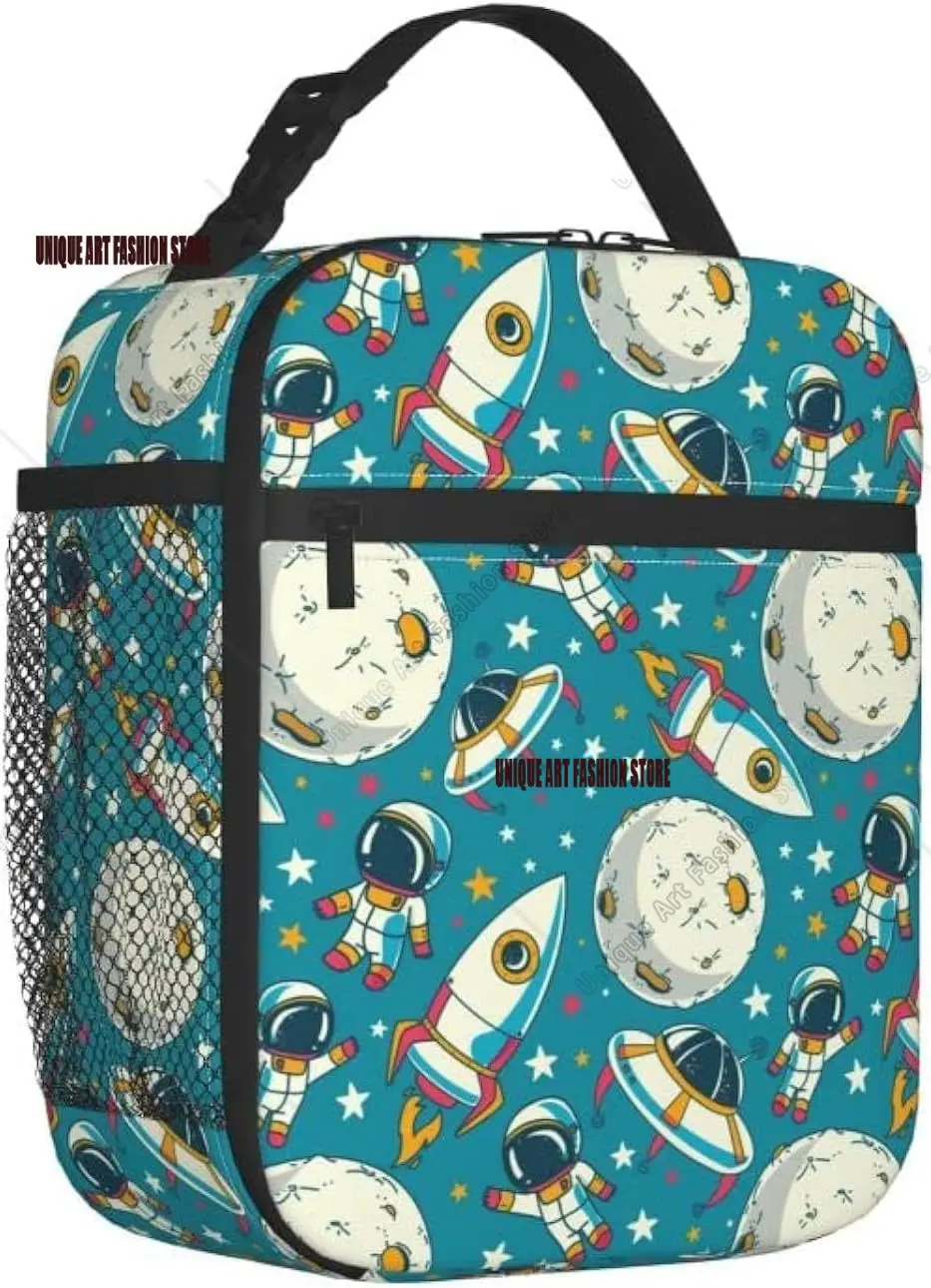

Astronaut Lunch Bags For Men Women Boys Girls Reusable Tote Lunch Bags For Office Work School Picnic Camping