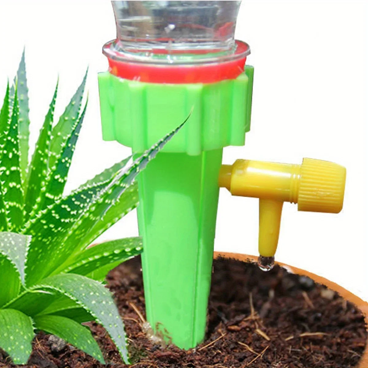 

12pcs Automatic Drippers Irrigation Devices Vacation Plants Water Nozzles Adjustable Control Valve Switch for Houseplant