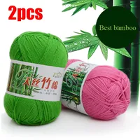 2pcs Yarns for Kniting Bamboo Cotton Yarn Bamboo Fiber Cotton Warm Soft Natural Threads Tshirt Yarn