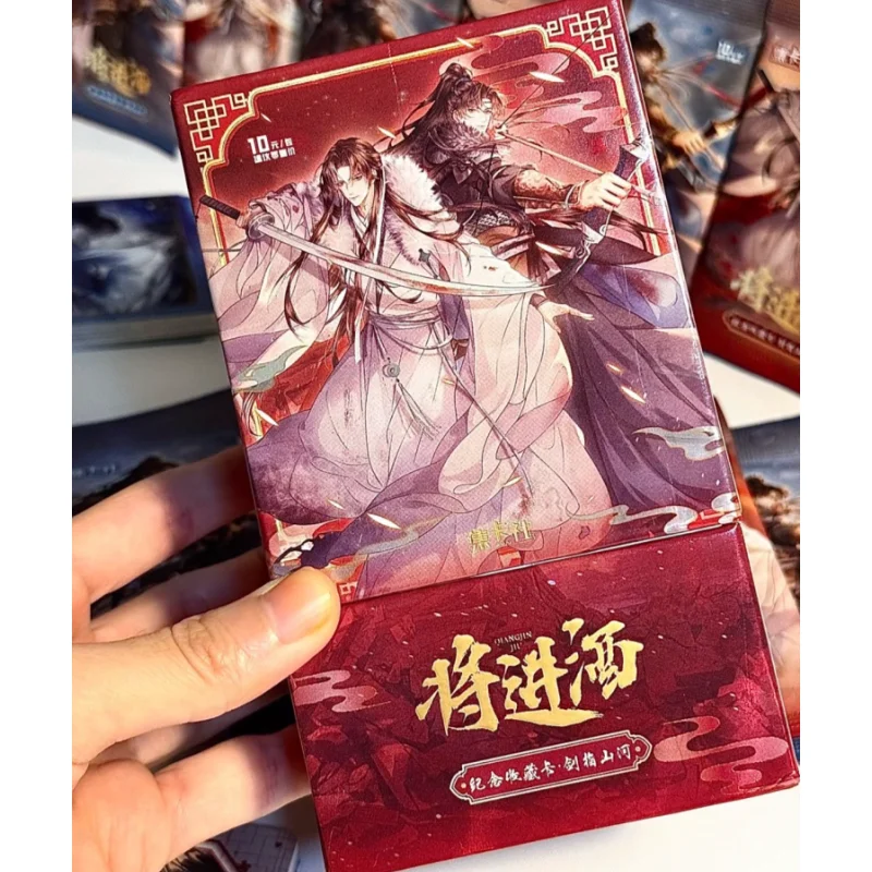 

Genuine Qiang Jin Jiu Card Invitation To Wine 1-10 Battle Through The Heavens Anime Collection Card Mistery Box Gifts For Kids