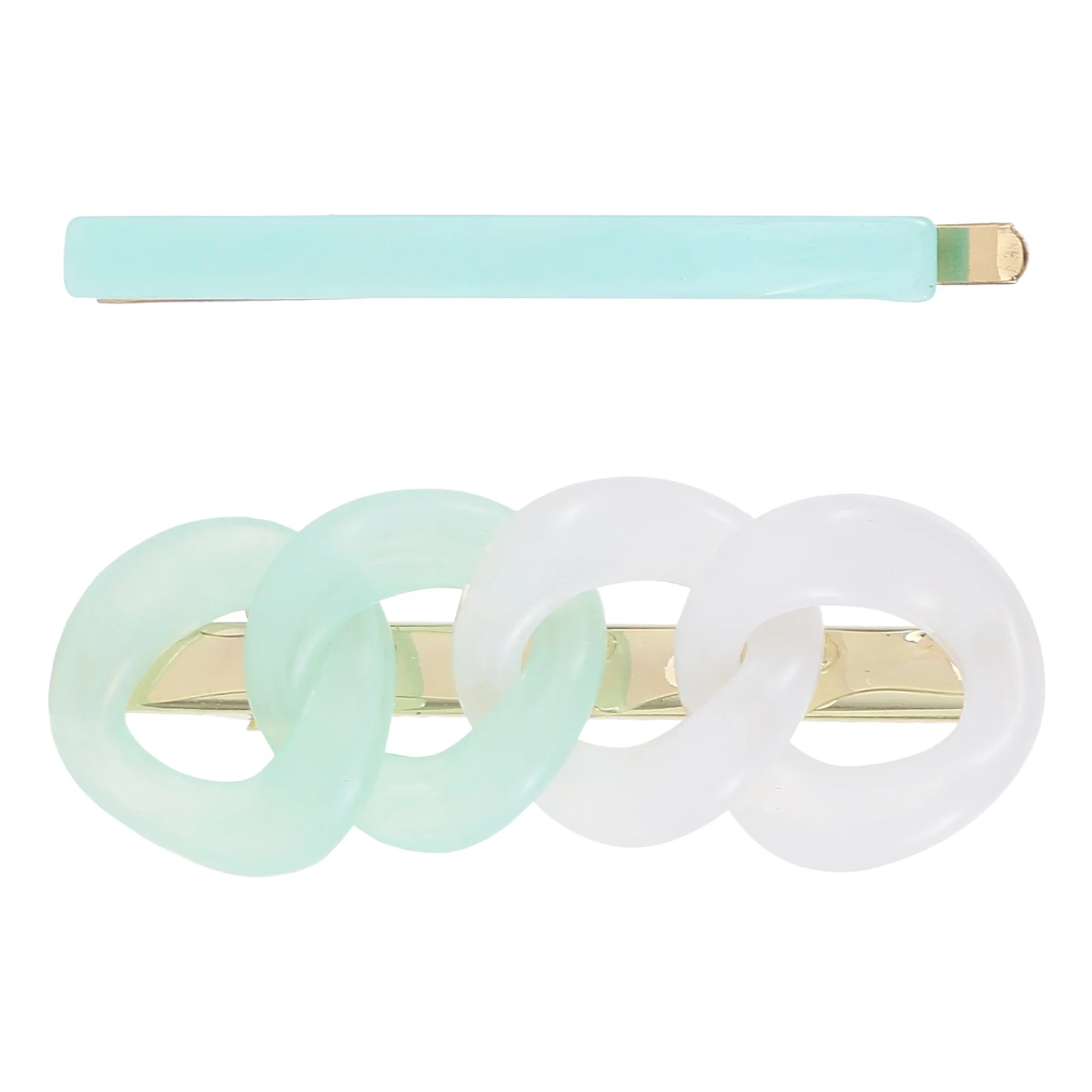 

2pcs Gradient Color Hair Clips Creative Resin Barrettes Hollow Side Clamps For Women Hair Styling Accessories Female Headdress