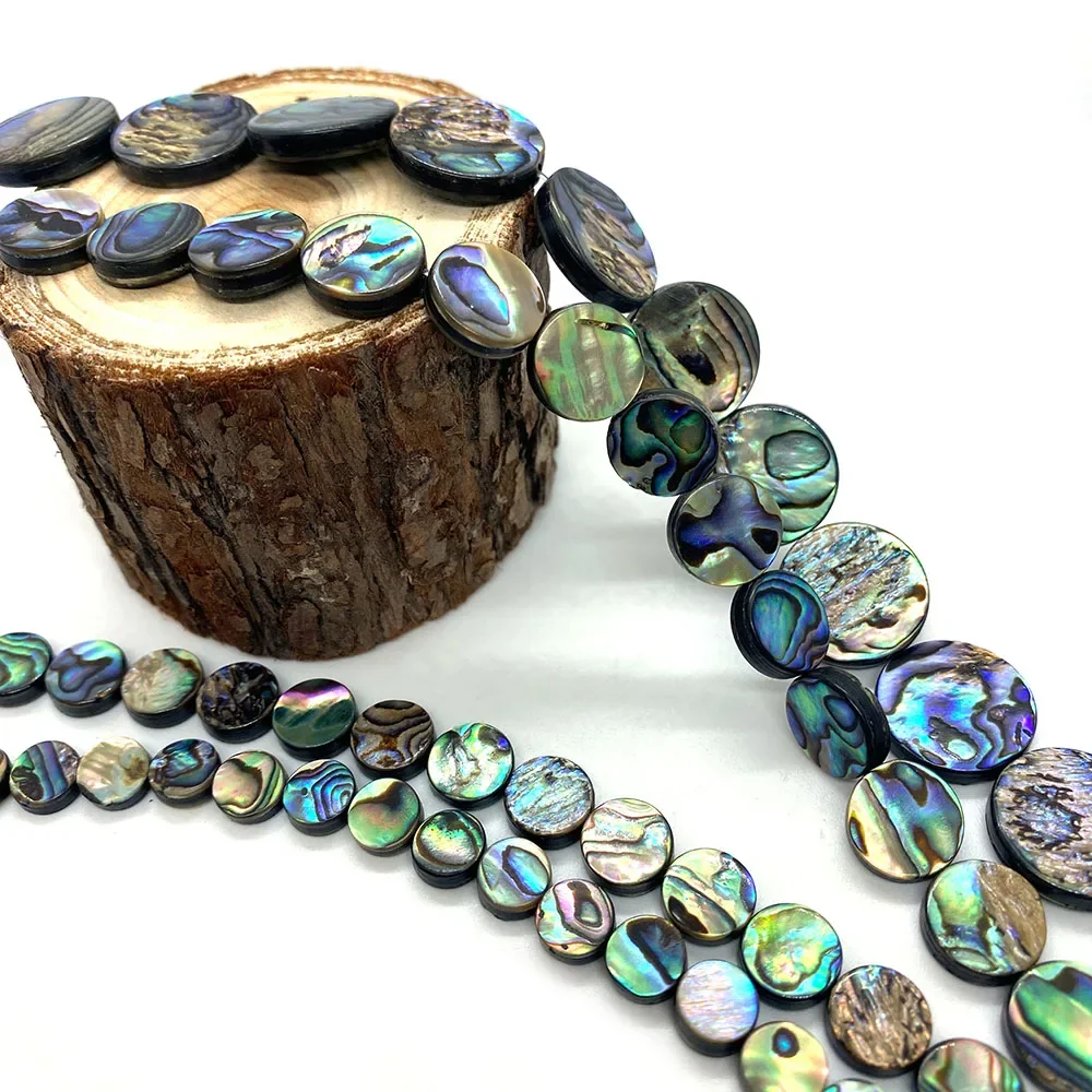 Exquisite Natural Shell Loose Beads Disc-shaped Charm Abalone Shell Beads Making DIY Jewelry Necklace Bracelet Earrings 8-20mm