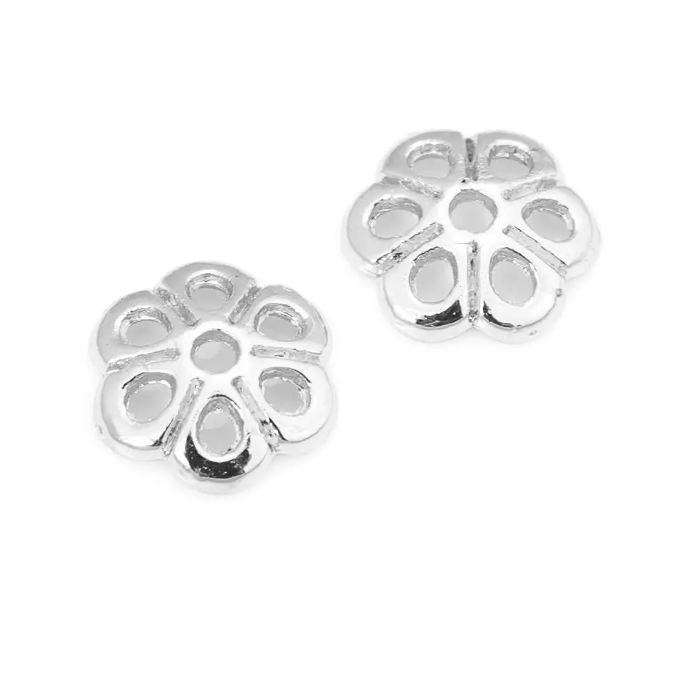 18K Goldfarbene Messing-Blumenperlenkappen Hochwertige DIY-Schmuckherstellungszubehör Halsketten- und Ohrring-Accessoires für Frauen – Detail 36