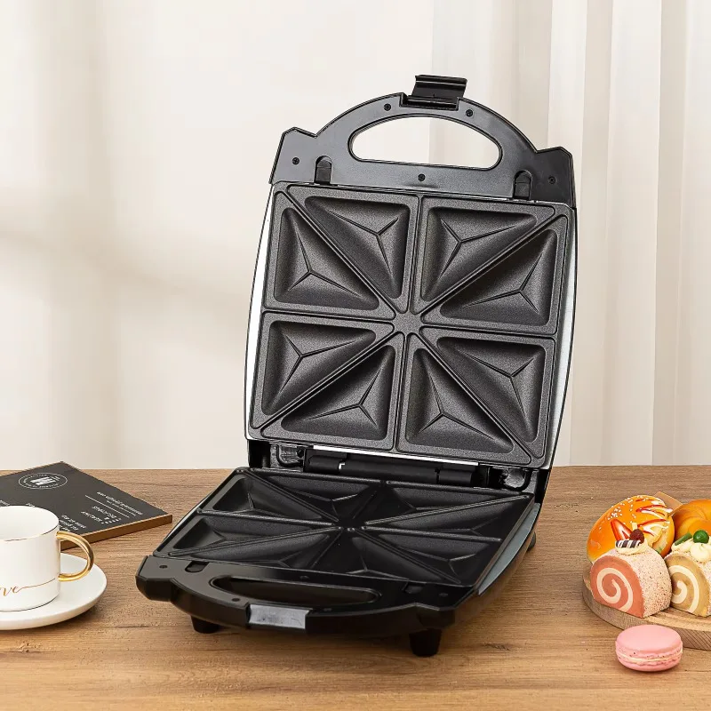 New Sandwich Maker Non-Stick Bakeware Cake Popular Special Design Portable Mini Non-Stick 4 Slice Grill Sandwich Maker Toaster