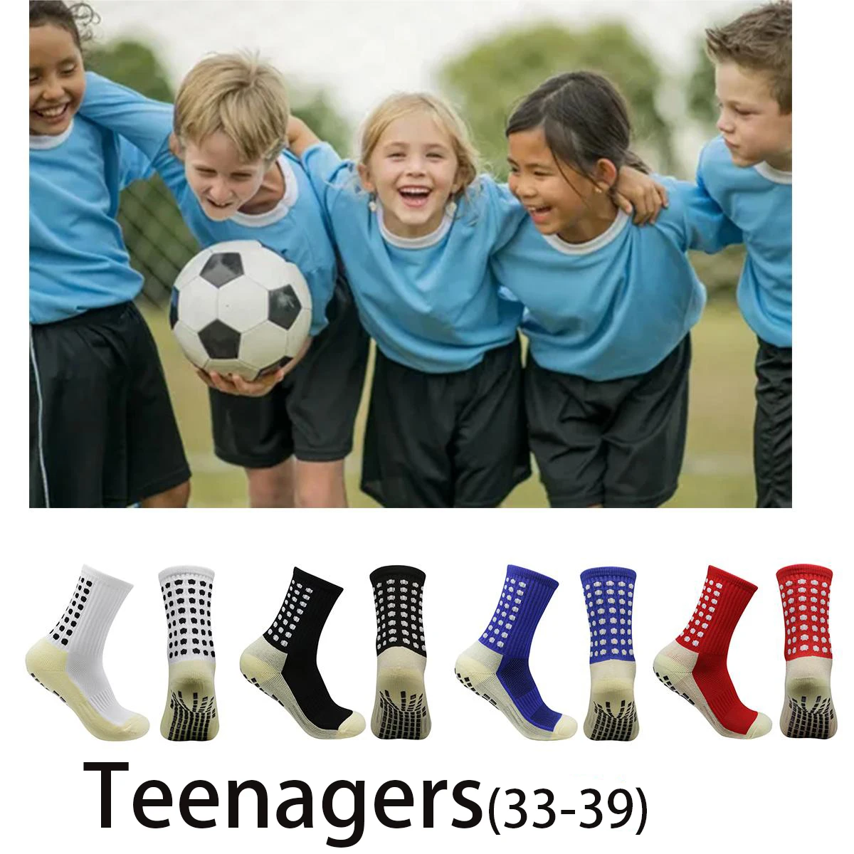 3PCS Set Teenagers Soccer Socks Grip Sports Socks Women Yoga Leg Cover Leg Guard Soccer Training Shank Board Kids Football Socks