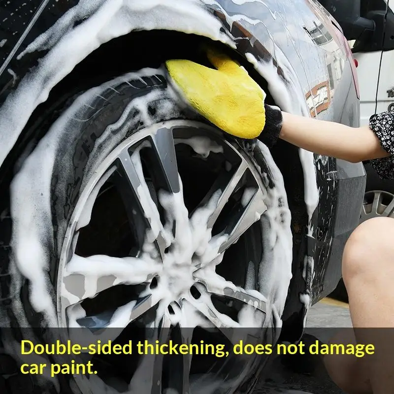 

Перчатка из микрофибры для полировки автомобиля, флисовая перчатка для детейлинга, очиститель для удаления грязи, для быстрой мойки автомобиля дома или в гараже