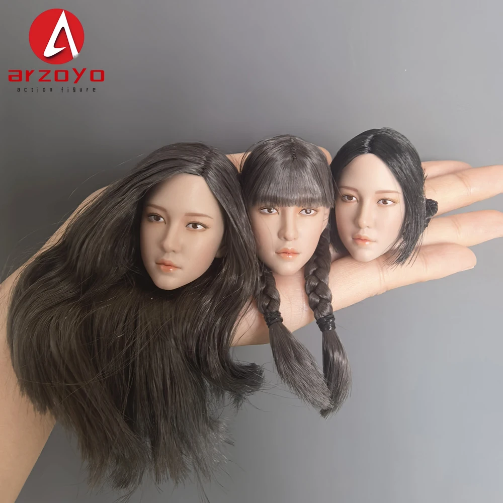 1/6 Super Duck SDH042 Aziatische Pure Schoonheid Head Sculpt Eastern Face Carving fit 12 ''TBL Vrouwelijke Soldaat Zonnebrand Action Figure body