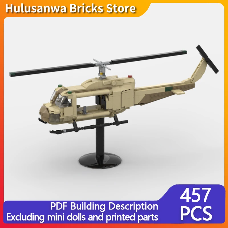 

American UH-1N Helicopter Model MOC Building Bricks War Equipment Modular Technology Gifts Holiday Assemble Children Toys Suit