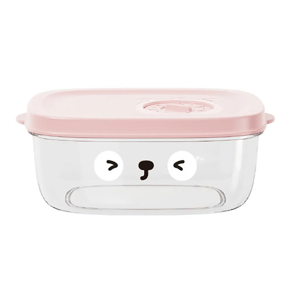 3PCS Practical PE/PP Fruit Storage Containers 300ml Airtight Lid Berry Keeper Containers Vegetable Storage Containers Meal Prep