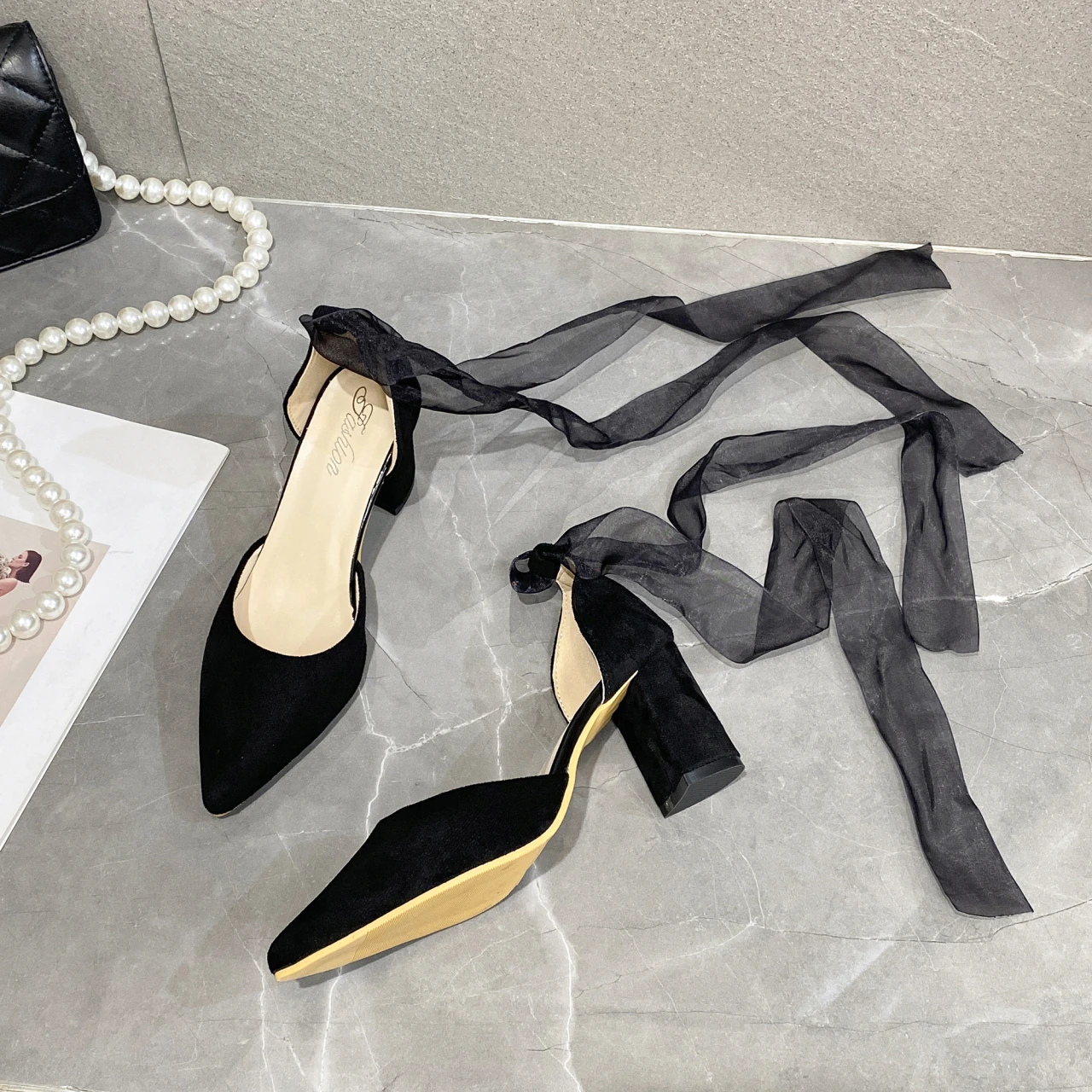 2024 Fashion Silk Bowknot Satin Women Pumps Summer Pointed Toe High heels Party Wedding stripper heels Lady Shoes