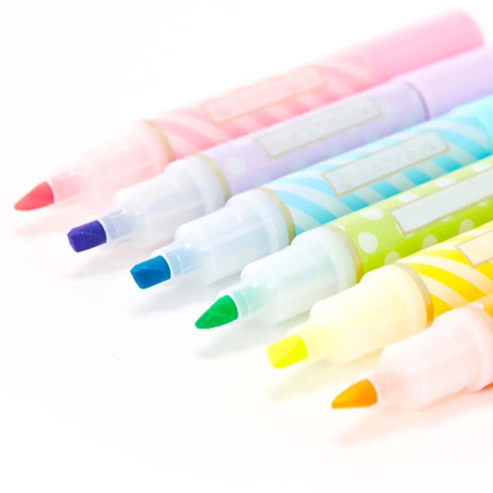 6 قطعة علامات الطباشير ذات الألوان الزاهية أقلام سائل الفلورسنت لنوافذ المرايا الأسطح غير المسامية الكتابة لوازم الرسم الفنية