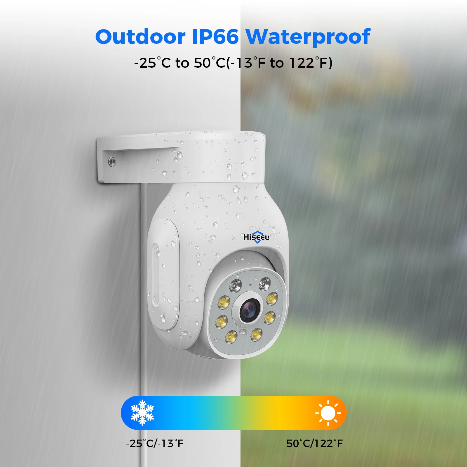 Hiseeu WiFi 5MP PTZ 디지털 줌 무선 오디오 야외 거리 풀 컬러 키트 CCTV IP 비디오 감시 카메라 보안 시스템