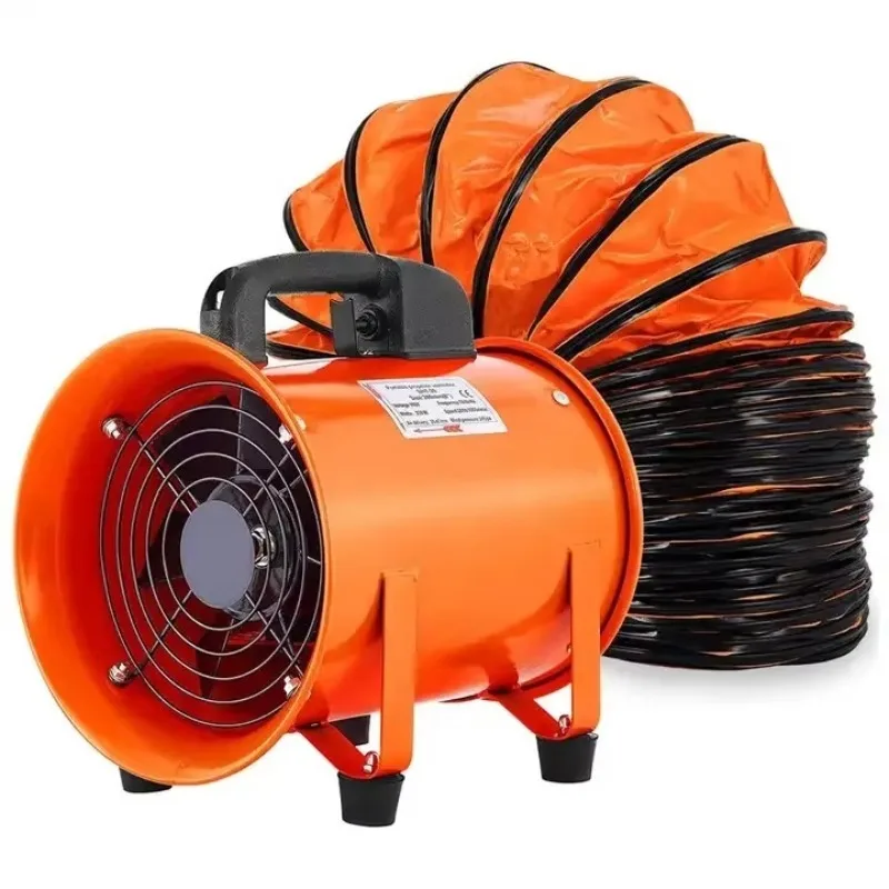 Electric Axial Fan 8-16 Inch 220V Portable Ventilation Exhaust Fan Aluminum Flexible Duct High Velocity Industrial Blower Dual