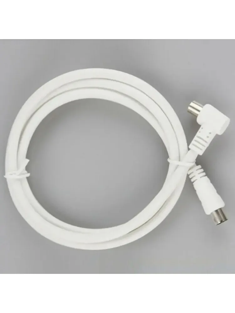 Câble Coaxial RF mâle à mâle blanc 1/1, 5/2m, câble d'antenne avec connecteur RCA pour système Audio TV Satellite Home cinéma, 1 pièce